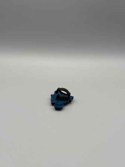 Sneaker Charm Dinosaurier Blau mit Zacken